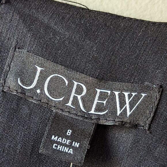 J. Crew Linen Blend Desk to Drinks Gold Button Midi Dress Sz 8 NWT - Picture 6 of 16